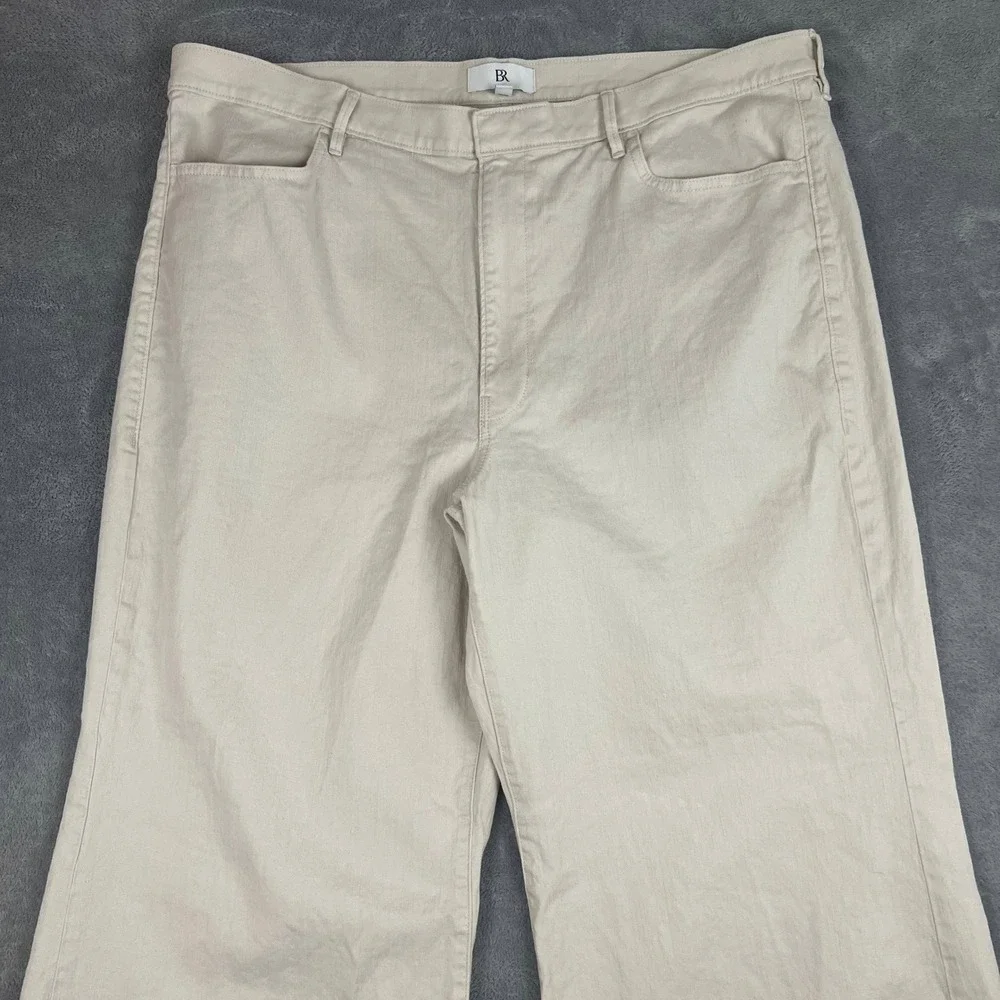 Banana Republic High Rise Wide Leg Pants Womens 35 Linen Blend Sophisicated